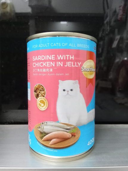 Smart Heart Can Cat Food Shardin With chicken In Jelly       400Gm Adult