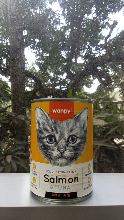 WanPy Can Cat Food Salmon & Tuna       375Gm Adult