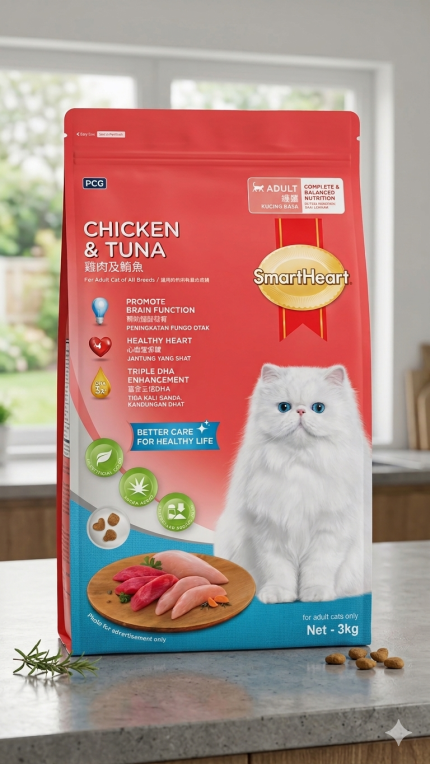 Smart Heart Cat Food Chicken & Tuna 3kg Adult